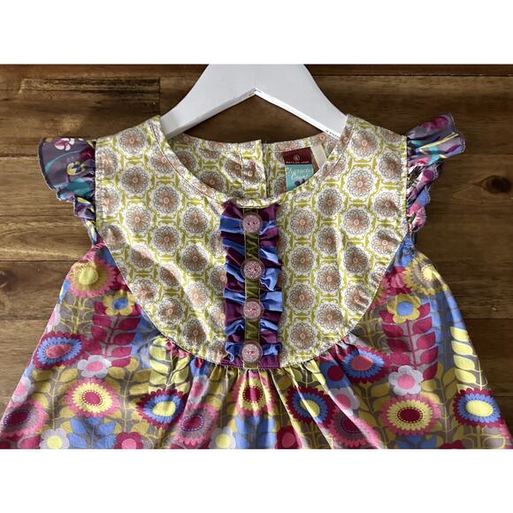 Matilda Jane Vintage Heart Soul Pride Gold Purple Chasing Daisies Floral Dress 6 - Picture 4 of 9